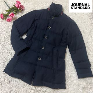 ジャーナルスタンダード(JOURNAL STANDARD)の【SALE】ジャーナルスタンダード　ダウン　ネイビー　ニット　トリコロールカラー(ダウンジャケット)