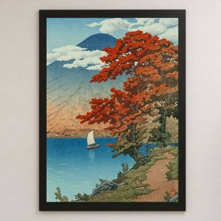 川瀬巴水『日光 中禅寺湖』浮世絵 アート 光沢 ポスター A3(その他)