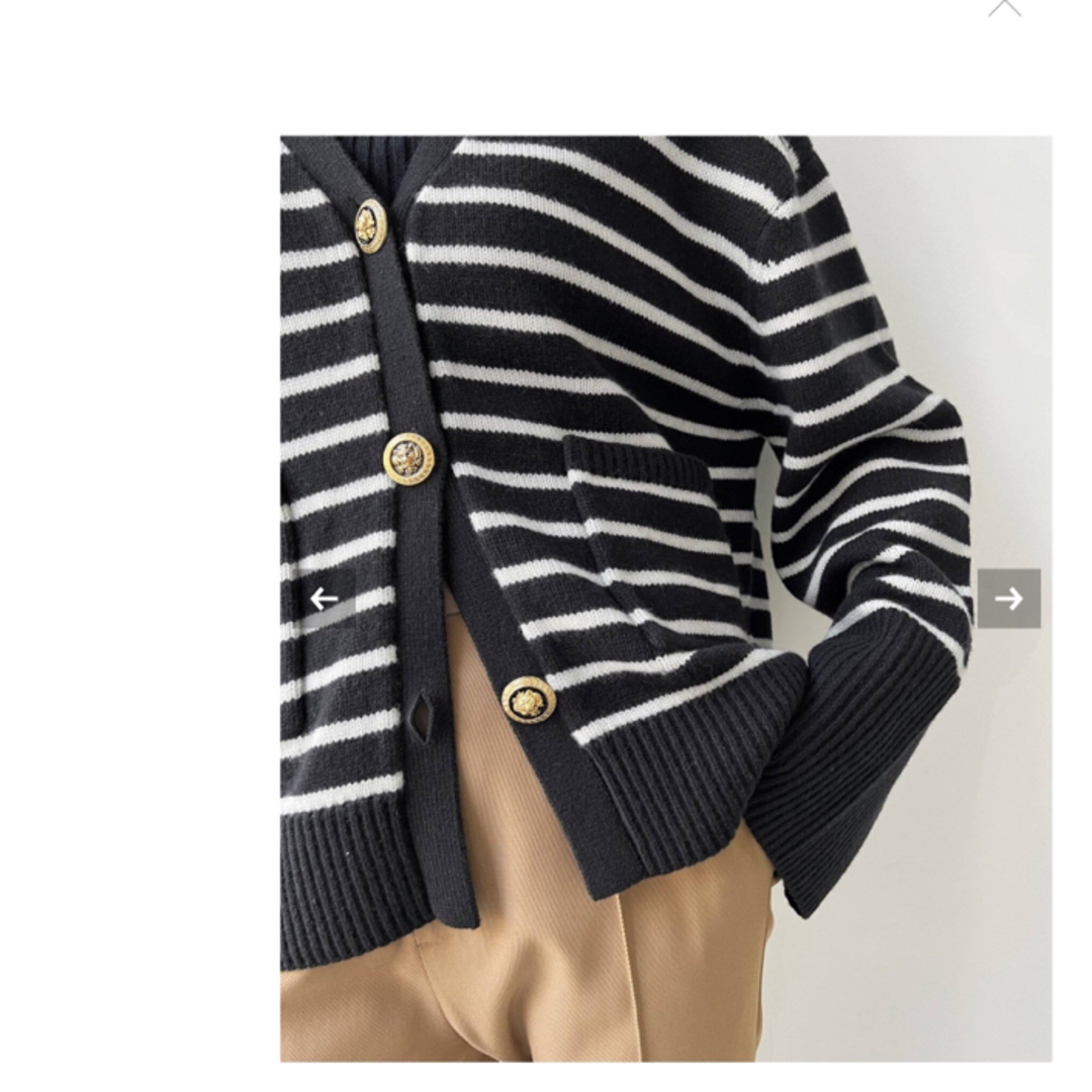 トップスGOLD BUTTON V/N CARDIGAN