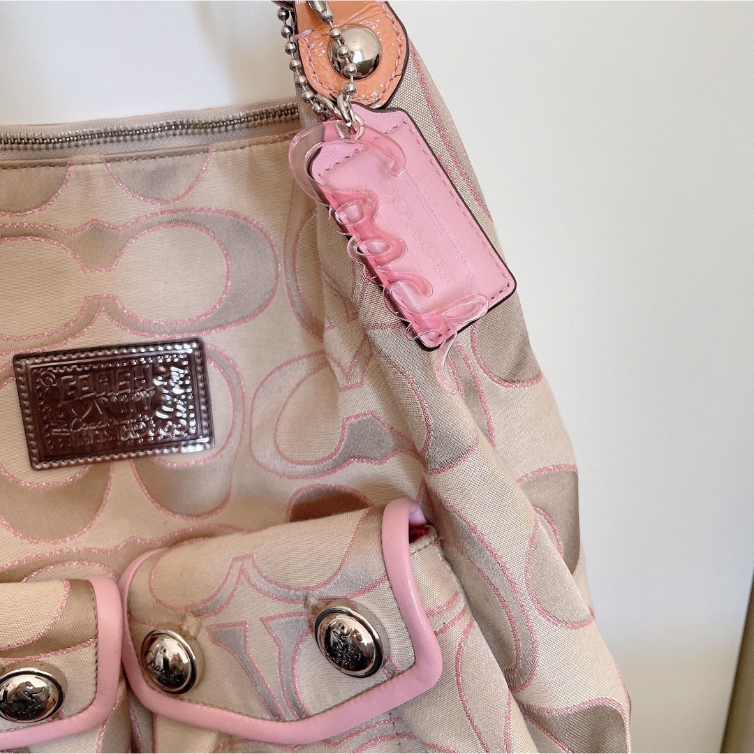 COACH(コーチ)のcoach ハンドバッグ　ピンク　poppy ポピー レディースのバッグ(ハンドバッグ)の商品写真