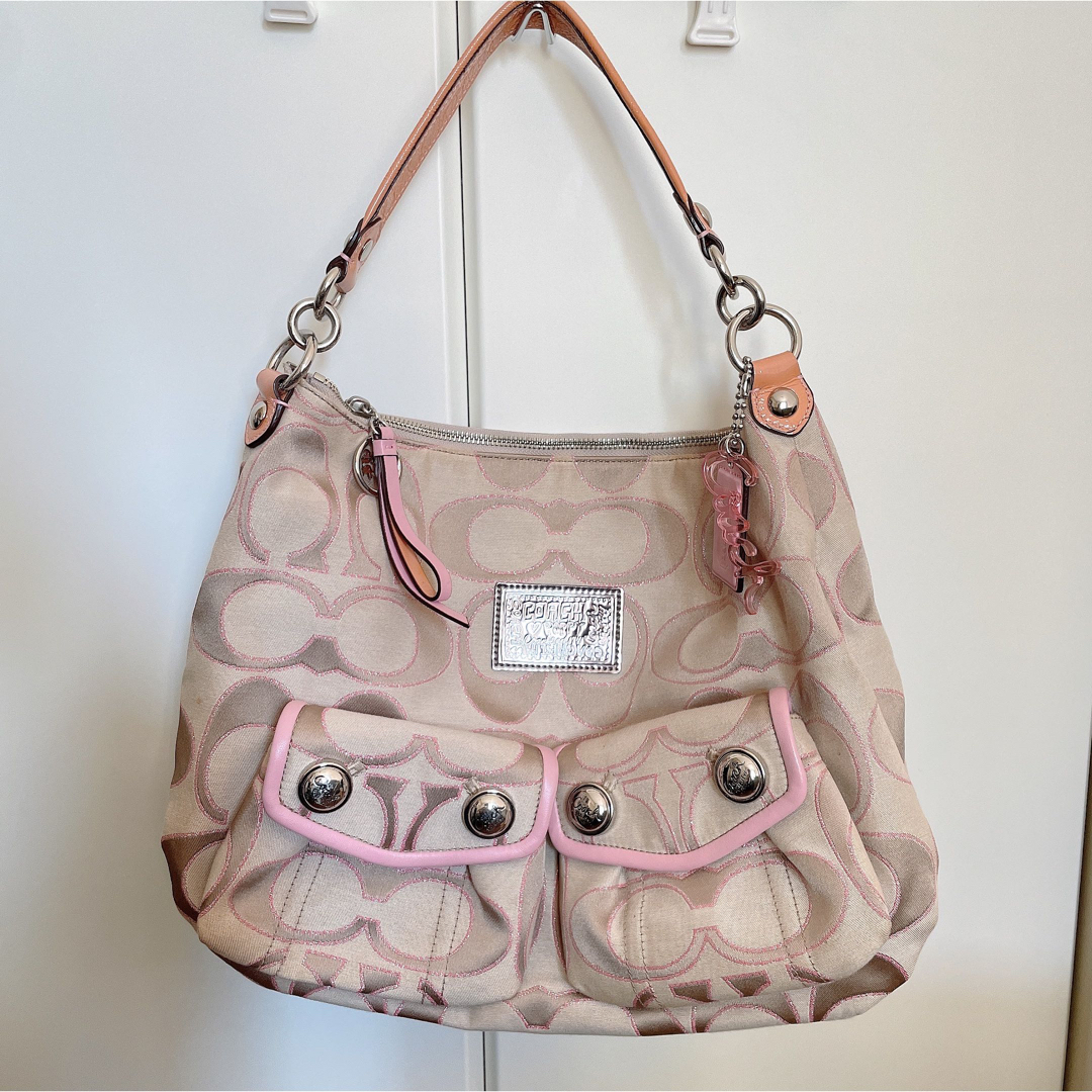 COACH(コーチ)のcoach ハンドバッグ　ピンク　poppy ポピー レディースのバッグ(ハンドバッグ)の商品写真