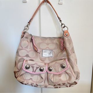 コーチ(COACH)のcoach ハンドバッグ　ピンク　poppy ポピー(ハンドバッグ)