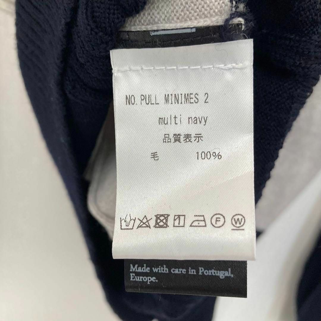 コミューンドゥパリ　ボーダー柄ニット　セーター　ポルトガル製　ウール100% メンズのトップス(ニット/セーター)の商品写真