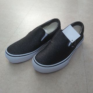 ヴァンズ(VANS)の【完売品】VANS スリッポン グリッター 黒 22.5cm(スリッポン/モカシン)