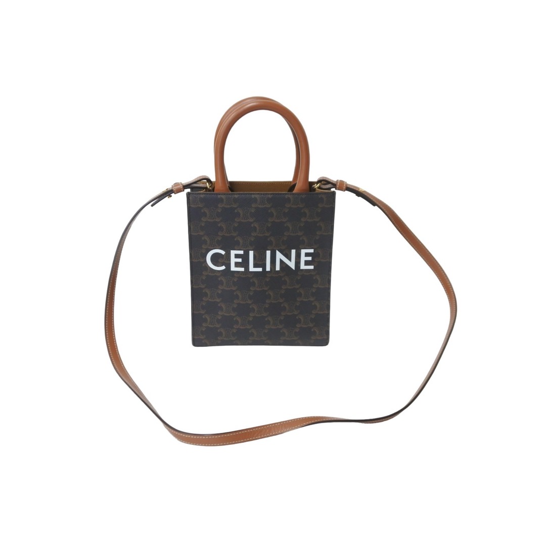 ハンドバッグCELINE セリーヌ ハンドバッグ ミニバーティカルカバ プリント入りカーフスキン 194372BZK.04LU ゴールド金具 美品  57292