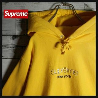 初期 レア supreme スウェットパーカー ブラウン M