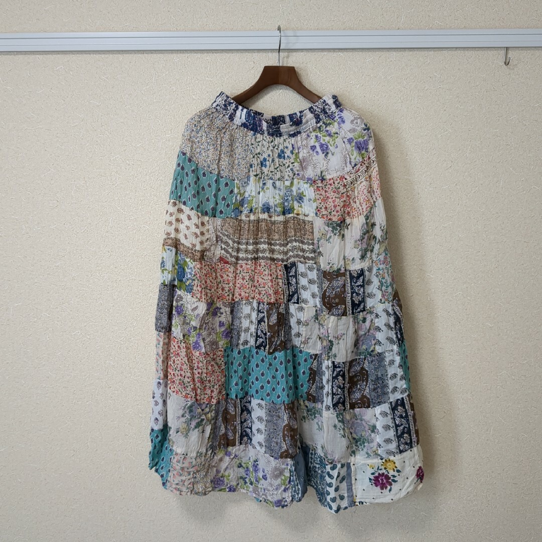 パッチワーク ロングスカートの通販 by namako's shop|ラクマ