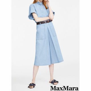 ウィークエンドマックスマーラ(Weekend Max Mara)のマックスマーラ ワイドデニムパンツ ライトブルー(クロップドパンツ)