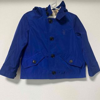 バーバリー(BURBERRY)のバーバリーキッズ　アウター　青　バーバリーチェック　ウィンドブレーカー92(ジャケット/上着)