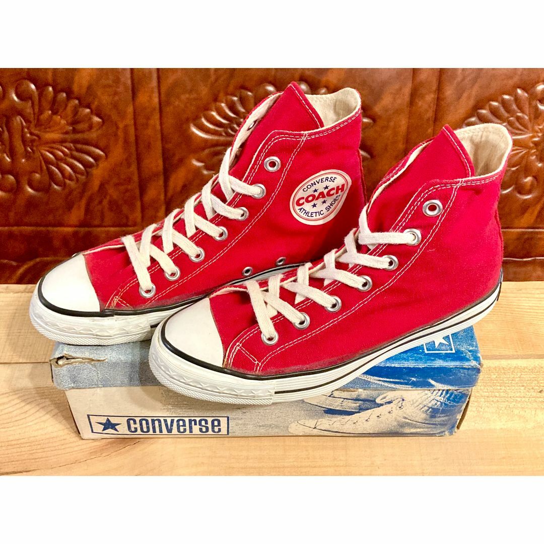 CONVERSE - ☆70s!USA!レア!コンバース コーチ 赤 デッド 24 CONVERSE - ☆70s!USA!レア!コンバース コーチ 赤 デッド 24