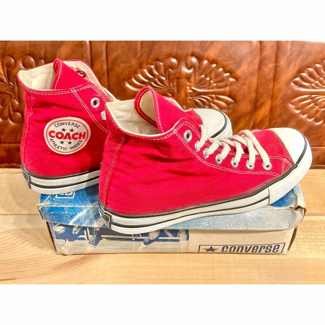CONVERSE - ☆70s!USA!レア!コンバース コーチ 赤 デッド 24 CONVERSE - ☆70s!USA!レア!コンバース コーチ 赤 デッド 24