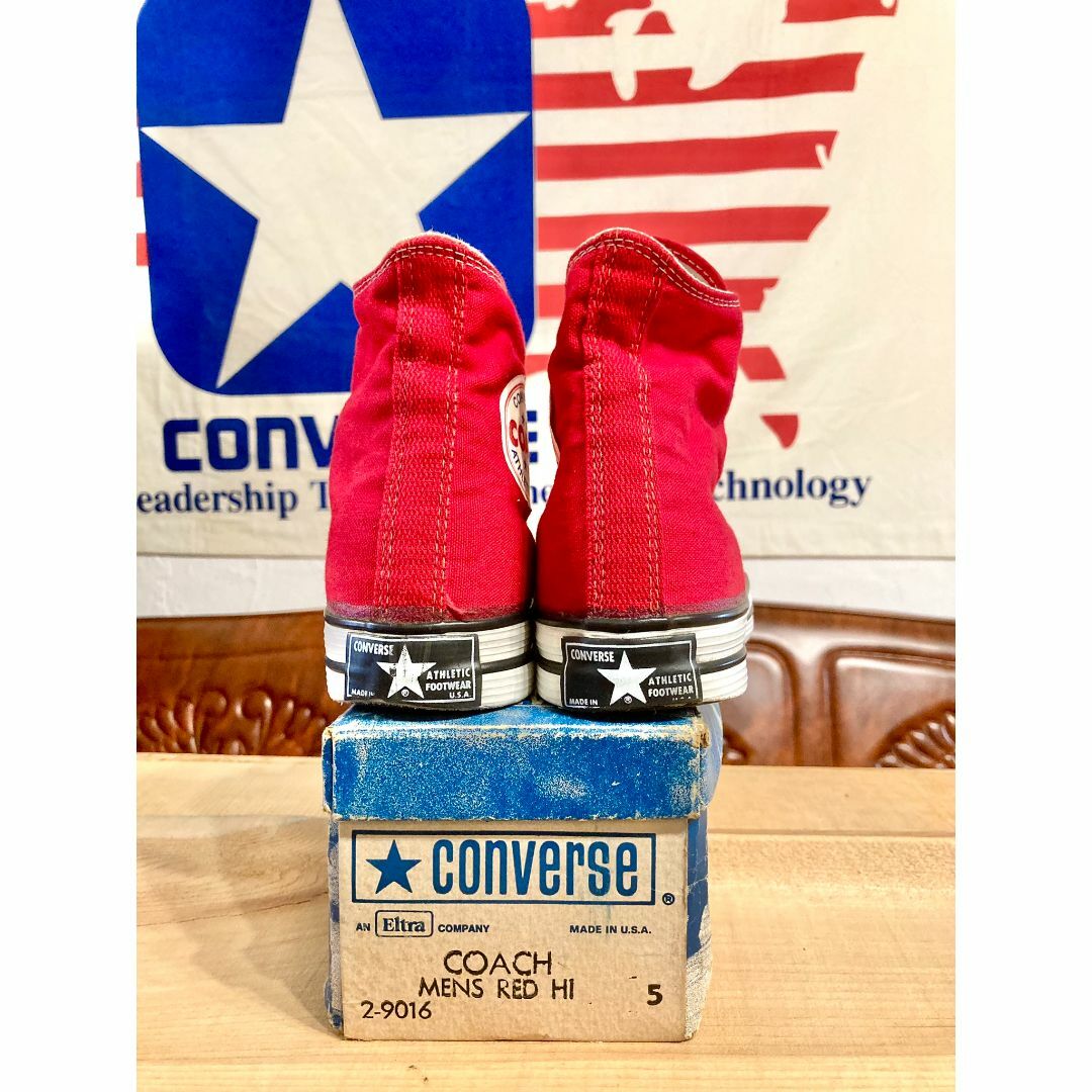 CONVERSE - ☆70s!USA!レア!コンバース コーチ 赤 デッド 24 CONVERSE - ☆70s!USA!レア!コンバース コーチ 赤 デッド 24
