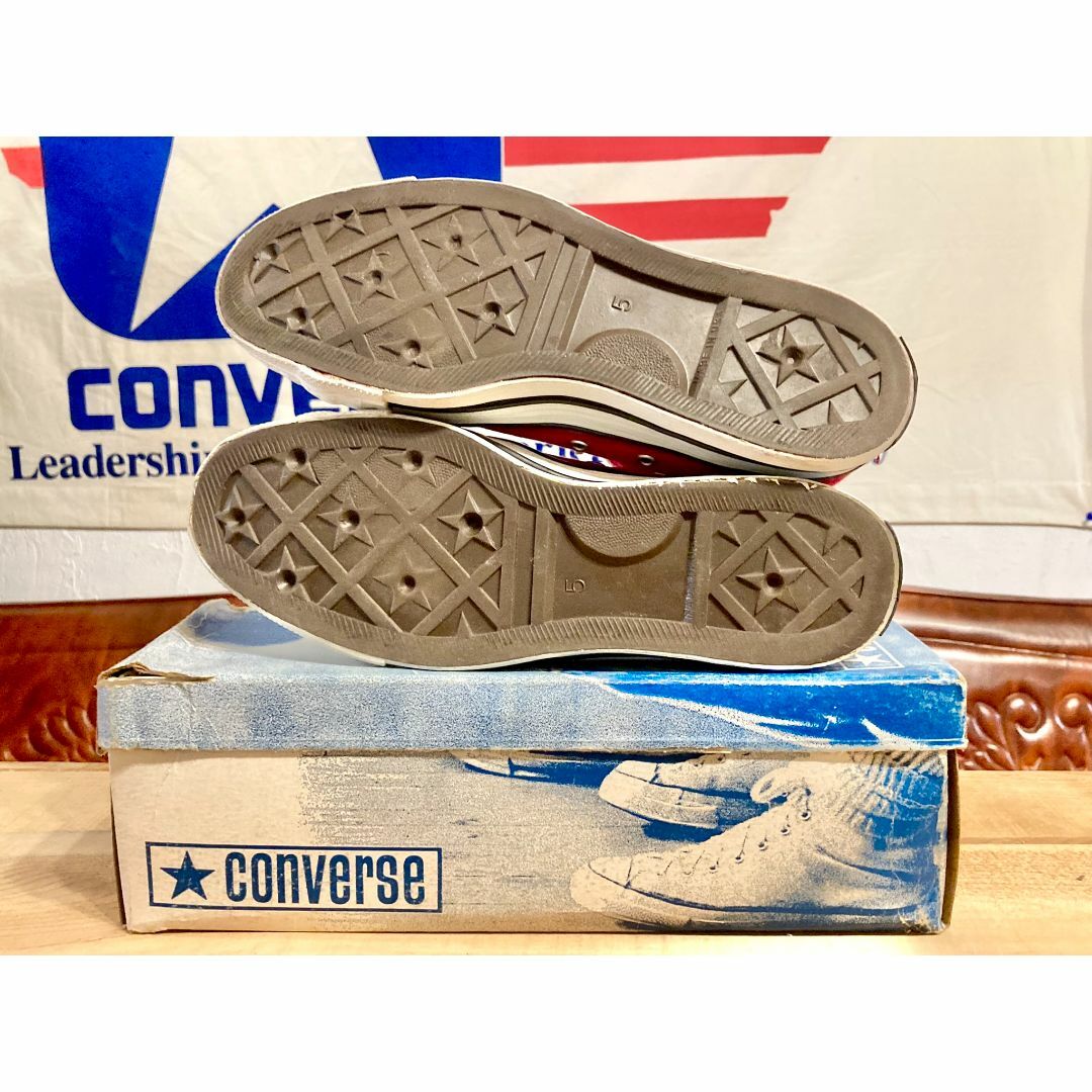 CONVERSE - ☆70s!USA!レア!コンバース コーチ 赤 デッド 24 CONVERSE - ☆70s!USA!レア!コンバース コーチ 赤 デッド 24