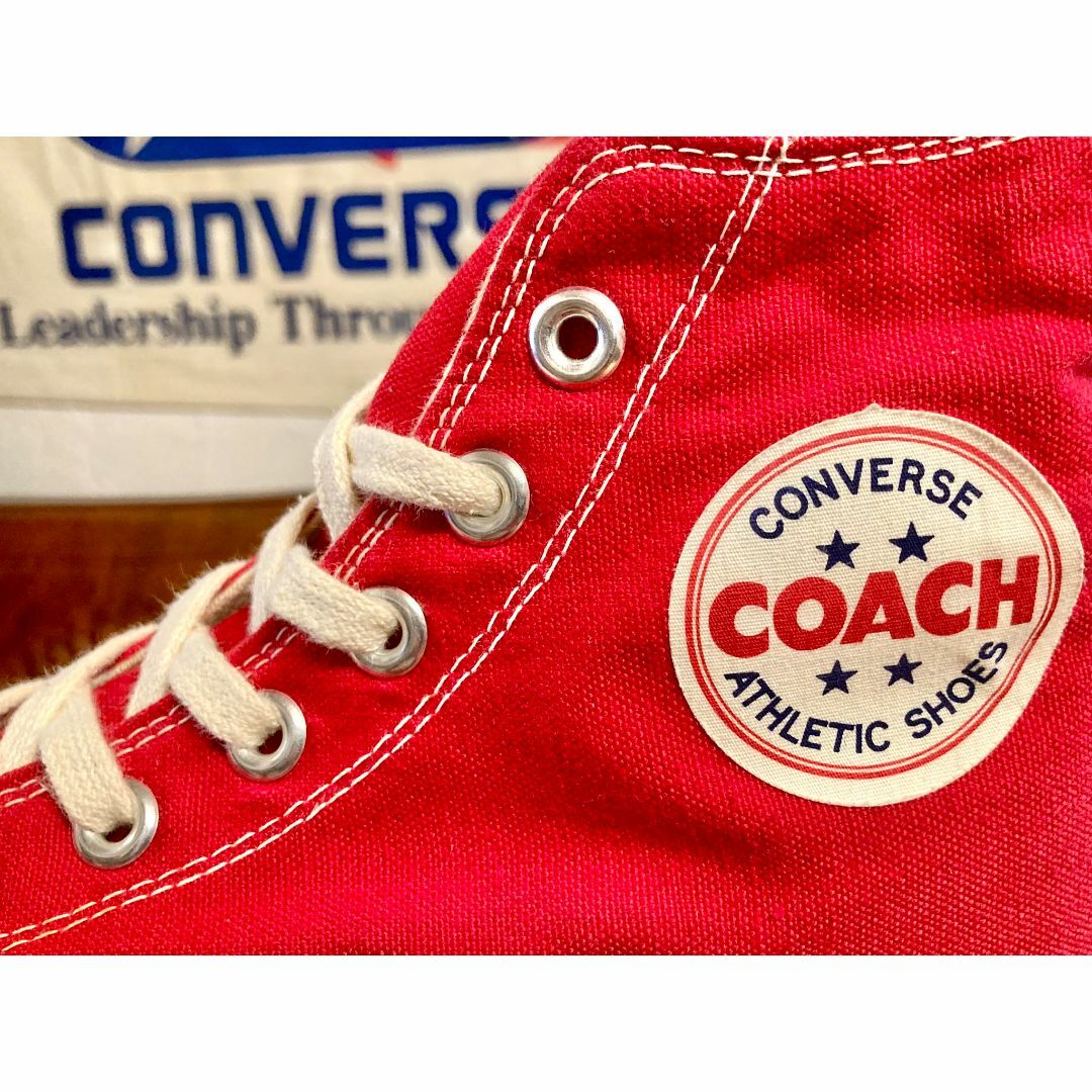 CONVERSE - ☆70s!USA!レア!コンバース コーチ 赤 デッド 24 CONVERSE - ☆70s!USA!レア!コンバース コーチ 赤 デッド 24