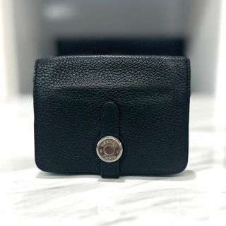 エルメス(Hermes)のエルメス　ドゴン　カードケース　黒　トリヨンクレマンス　□H刻印(名刺入れ/定期入れ)