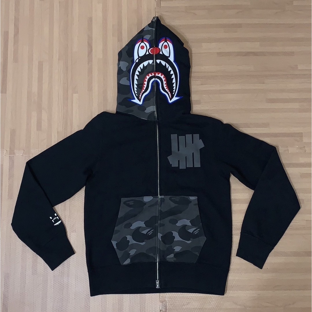 BAPE UNDEFEATED PULLOVER HOODIE　黒　XL