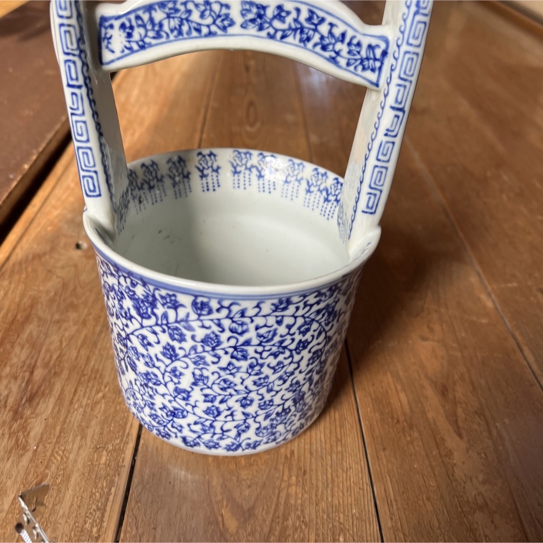 陶器　手桶風　花器　鉢 ハンドメイドのフラワー/ガーデン(プランター)の商品写真