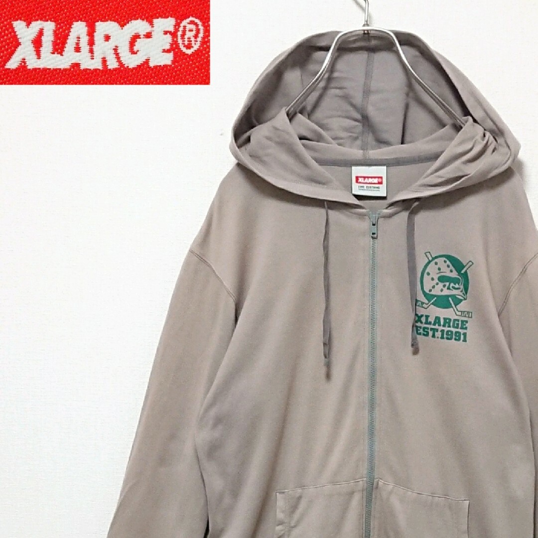 XLARGE - 【匿名配送】エクストララージ 薄手 フロント ロゴ ジップ