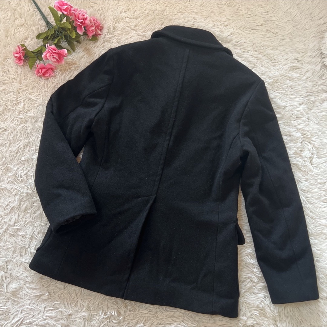 UNITED ARROWS(ユナイテッドアローズ)の【SALE】ユナイテッドアローズ　定価6万円　ピーコート　Pコート　ブラック メンズのジャケット/アウター(ピーコート)の商品写真