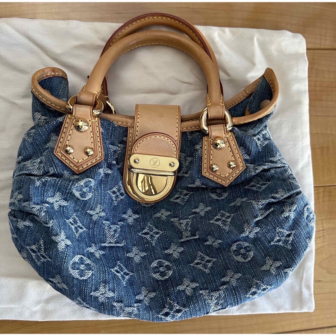 LOUIS VUITTON(ルイヴィトン)の値下げ　ルイビィトン　デニム　ハンドバック レディースのバッグ(ハンドバッグ)の商品写真