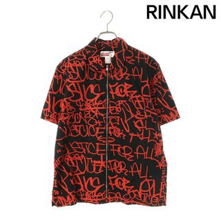 シュプリーム(Supreme)のシュプリーム ×コムデギャルソンシャツ COMME des GARCONS SHIRT  18AW  Graphic S/S Shirt グラフィックジップアップ半袖シャツ メンズ S(シャツ)