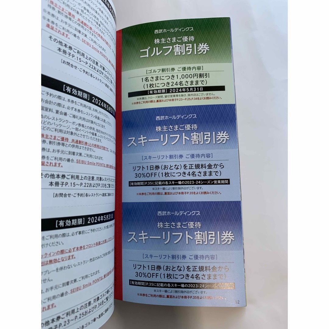 30枚セット西武HD株主優待共通割引券+レストラン10%割引券 野球