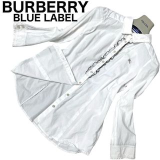 バーバリーブルーレーベル(BURBERRY BLUE LABEL)の良品　BURBERRY BLUE LABEL ブラウス　フリル　ノバチェック(シャツ/ブラウス(長袖/七分))