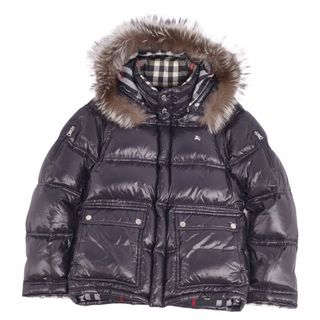 バーバリーブラックレーベル(BURBERRY BLACK LABEL)のバーバリー ブラックレーベル BURBERRY BLACK LABEL ジャケット 2way ベスト ダウンジャケット フォックスファー アウター メンズ M ブラック(その他)