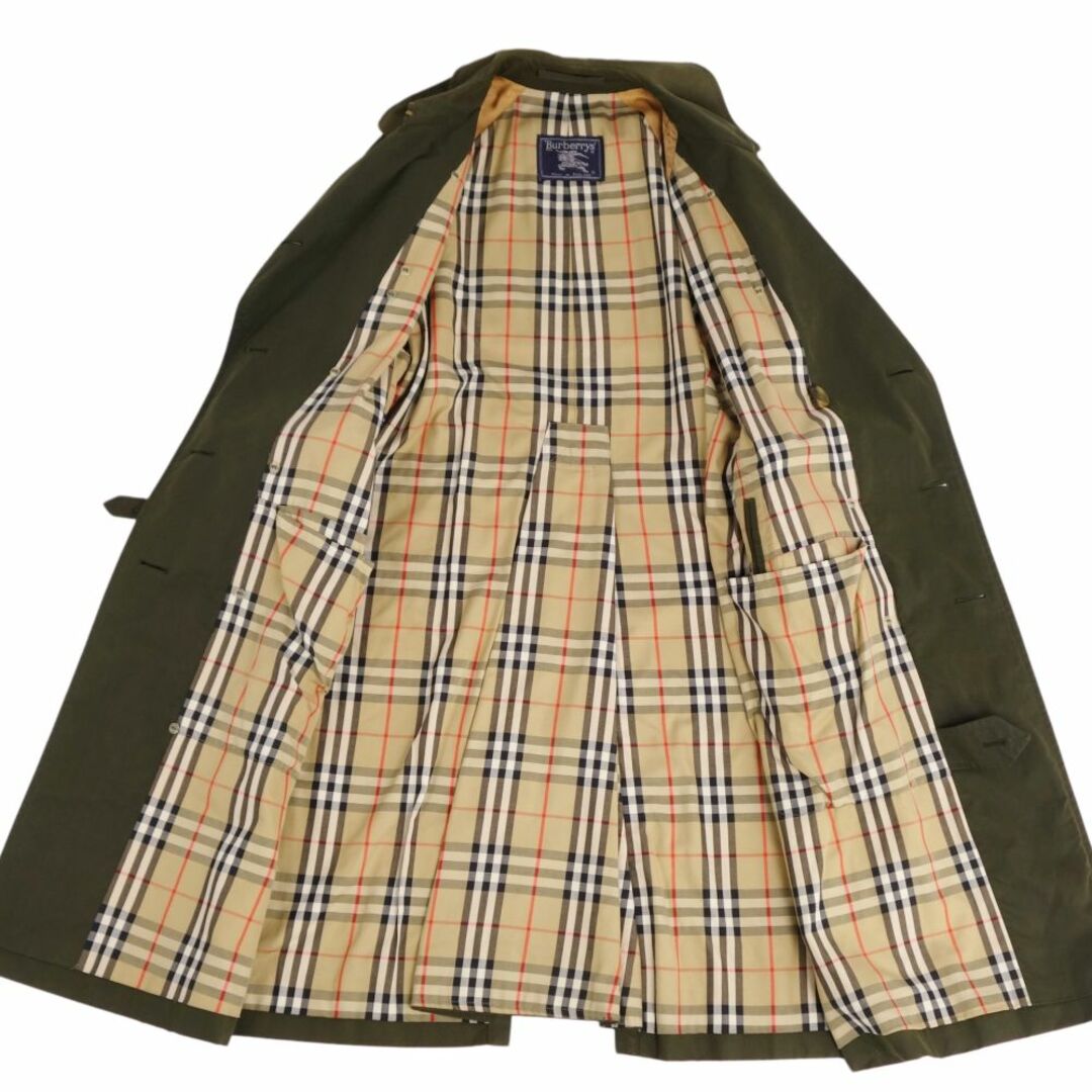 BURBERRY(バーバリー)のVintage バーバリー Burberrys コート トレンチコート 英国製 オイルドコットン 裏チェック アウター メンズ 46SHORT(S相当) オリーブカーキ メンズのジャケット/アウター(トレンチコート)の商品写真