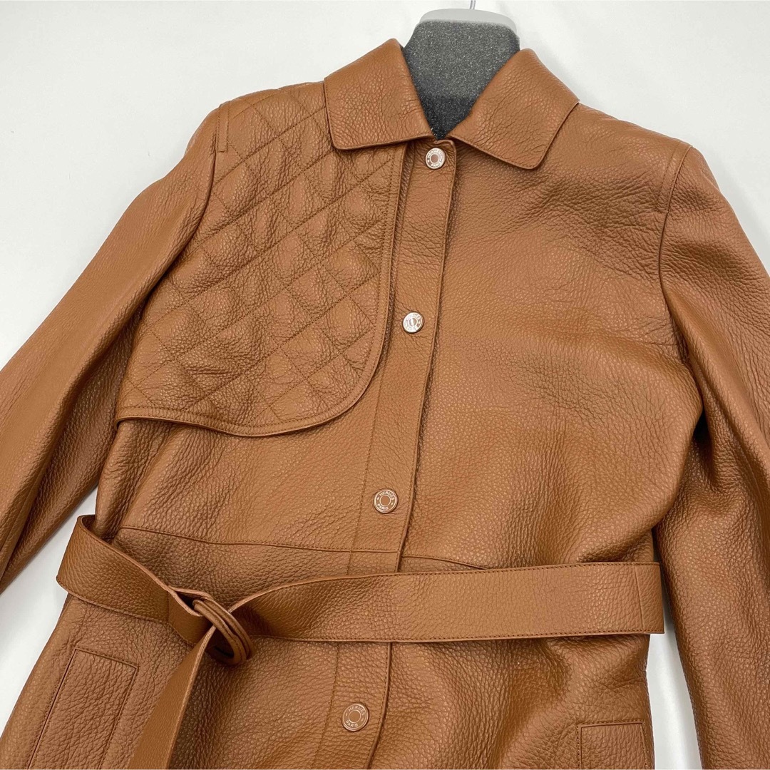 HERMES - エルメス 2023 A/W レザーロングコート マロンフォーブ HERMES - エルメス 2023 A/W レザーロングコート マロンフォーブ