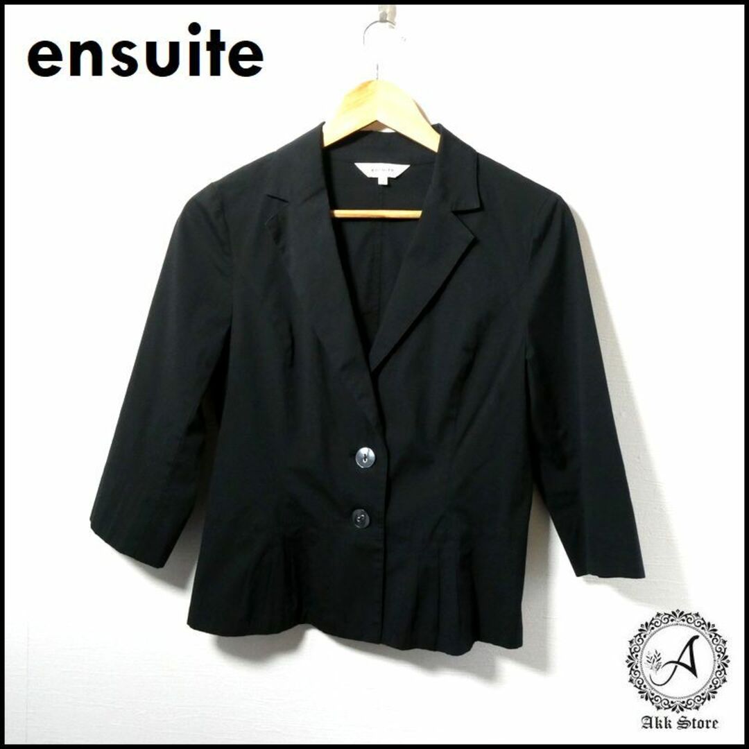 ensuite - ensuite エンスウィート レディース ジャケット 黒 Lサイズ