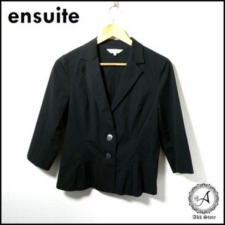 エンスウィート(ensuite)のensuite エンスウィート レディース ジャケット 黒 Lサイズ(テーラードジャケット)