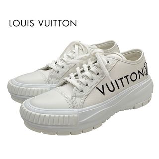 ルイヴィトン(LOUIS VUITTON)のルイヴィトン LOUIS VUITTON スクァッドライン スニーカー 靴 シューズ  ロゴ キャンバス レザー ホワイト ブラック(スニーカー)