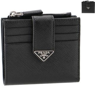 プラダ(PRADA)のプラダ PRADA 財布 メンズ 二つ折り 三角ロゴ SAFFIANO TAB 小銭入れ付き 二つ折り財布 2024年春夏新作 2MC066 2DYG (折り財布)