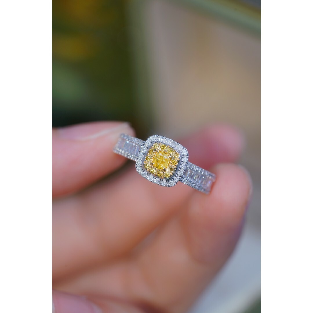 イエローダイヤモンドリング0.6ct　k18 レディースのアクセサリー(リング(指輪))の商品写真