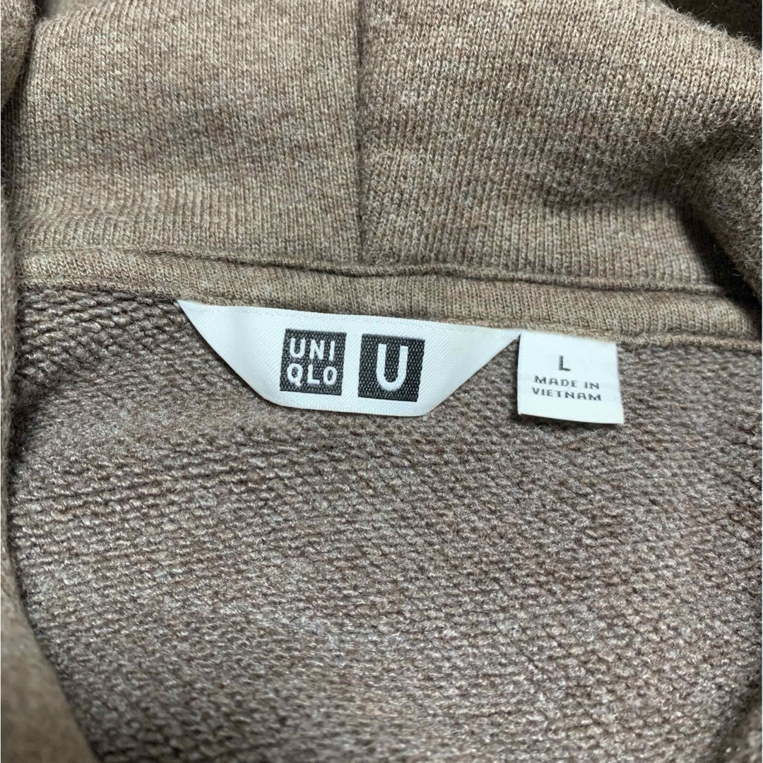 UNIQLO(ユニクロ)のUNIQLO U スウェットプルパーカー　ブラウン　Lサイズ メンズのトップス(パーカー)の商品写真