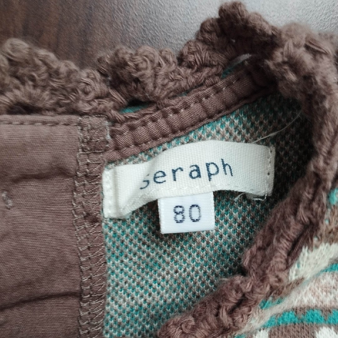 Seraph(セラフ)の（美品）seraph（セラフ）レトロワンピース　80サイズ（送料込み） キッズ/ベビー/マタニティのベビー服(~85cm)(ワンピース)の商品写真