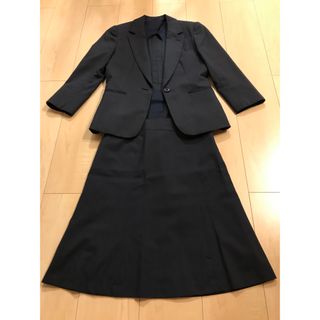 アオヤマ(青山)のネイビー　チェック　七分袖　スーツ(スーツ)