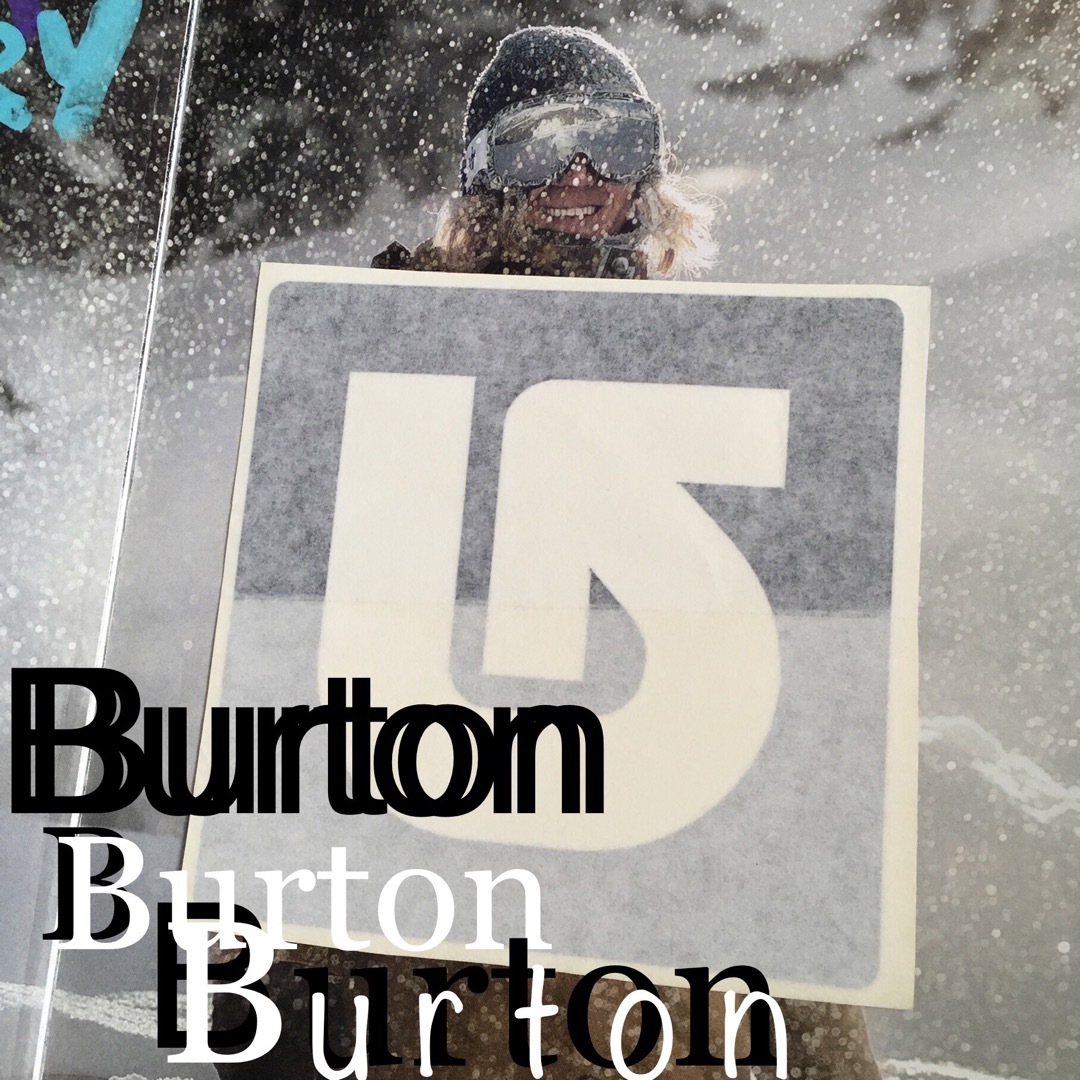 BURTON(バートン)のBURTON バートンスノーボードUS限定アイコン抜きダイカットステッカーBK スポーツ/アウトドアのスノーボード(アクセサリー)の商品写真