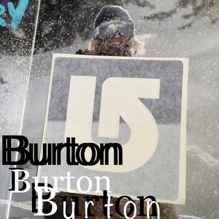 バートン(BURTON)のBURTON バートンスノーボードUS限定アイコン抜きダイカットステッカーBK(アクセサリー)