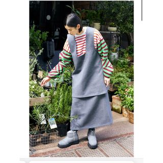 ナゴンスタンス(nagonstans)のlayered jumper-skirt(ロングワンピース/マキシワンピース)