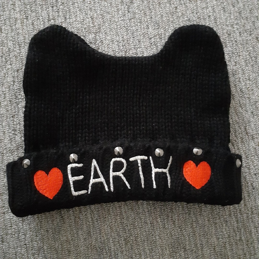 EARTHMAGIC(アースマジック)のEARTH MAGIC　ニット帽　size L　子供　帽子　猫耳 キッズ/ベビー/マタニティのこども用ファッション小物(帽子)の商品写真