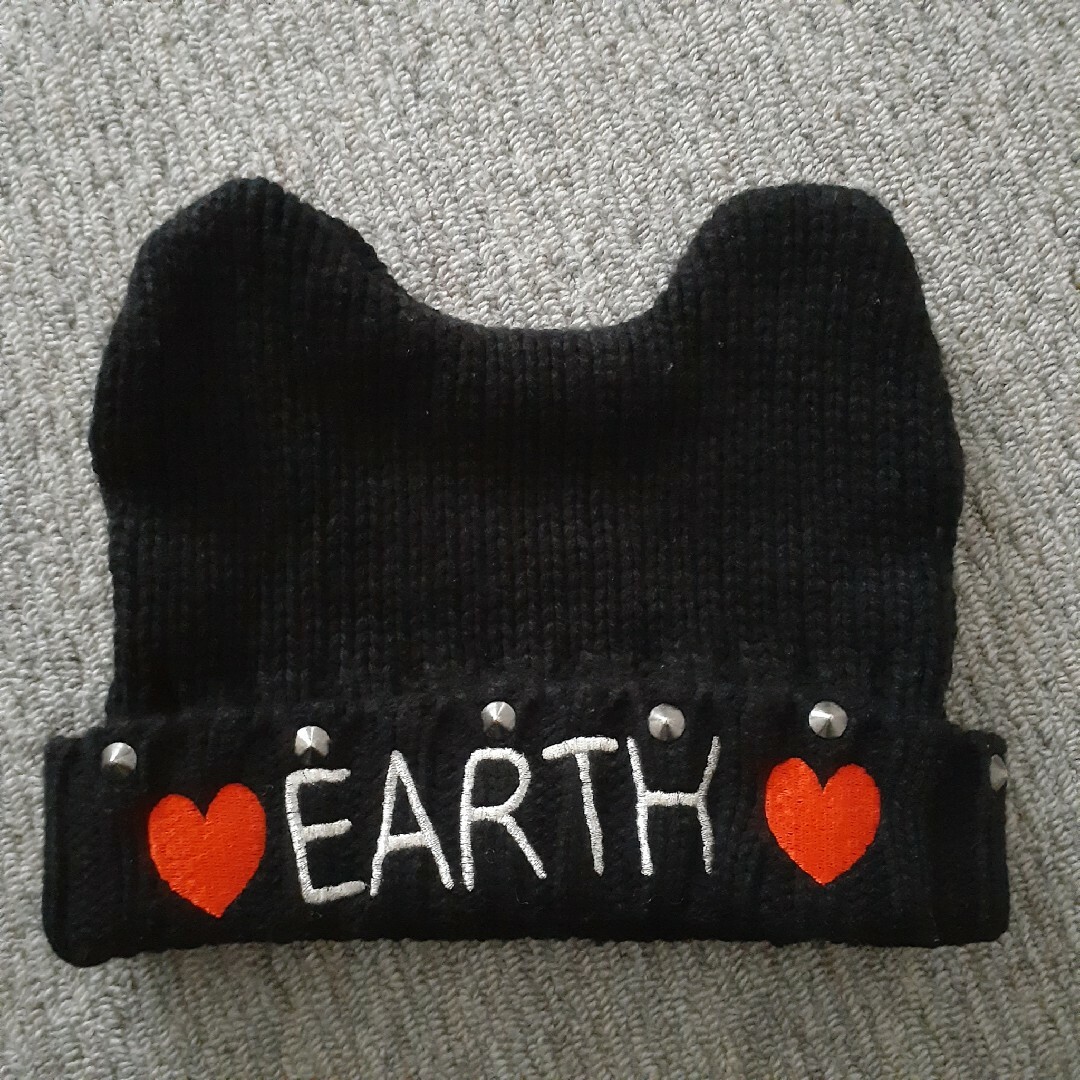 EARTHMAGIC(アースマジック)のEARTH MAGIC　ニット帽　size L　子供　帽子　猫耳 キッズ/ベビー/マタニティのこども用ファッション小物(帽子)の商品写真