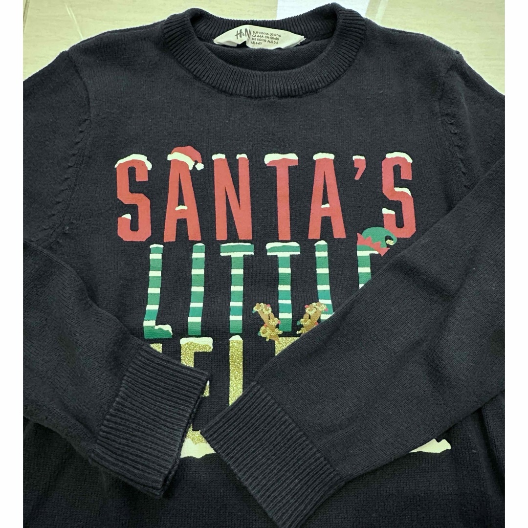 M&M(エムアンドエム)のH &M クリスマス　セーター　110-116 キッズ/ベビー/マタニティのキッズ服男の子用(90cm~)(ニット)の商品写真