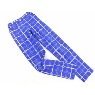 スカラー(ScoLar)のscolar スカラー チェック テーパード パンツ size1/青 ■■ レディース(その他)