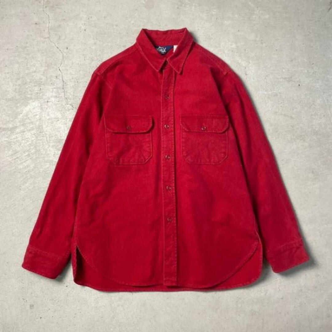 80年代 USA製 WOOLRICH ウールリッチ シャモアクロスシャツ メンズLトップス