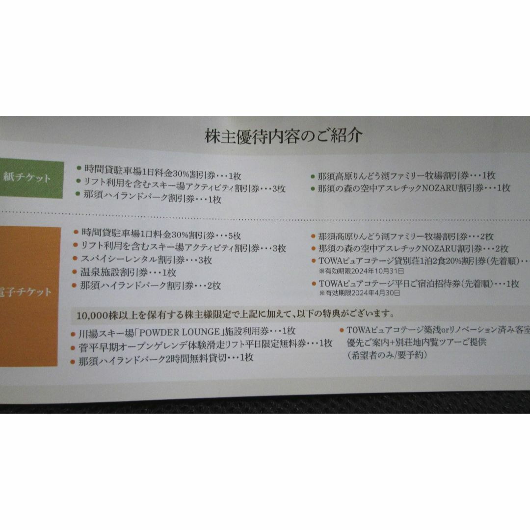 日本駐車場開発　株主優待　紙チケット２セット チケットの優待券/割引券(その他)の商品写真