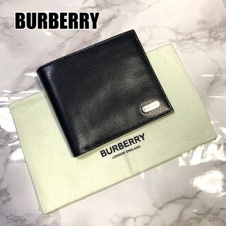 バーバリー(BURBERRY)のバーバリー 折財布 ブラック 収納袋付き  #B312(折り財布)