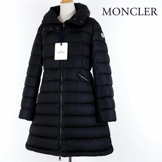 美品 MONCLER モンクレール 美シルエット フレア ダウン コート 茶 0