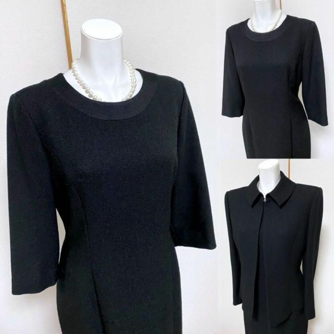 ○【美品】ユキトリイ 高級喪服礼服 ワンピーススーツ 日本製□の通販